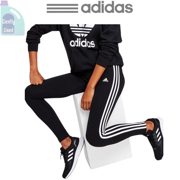 Adidas Climalite Compression Leggings Size Large 🖤🖤🖤 - Picture 1 of 5